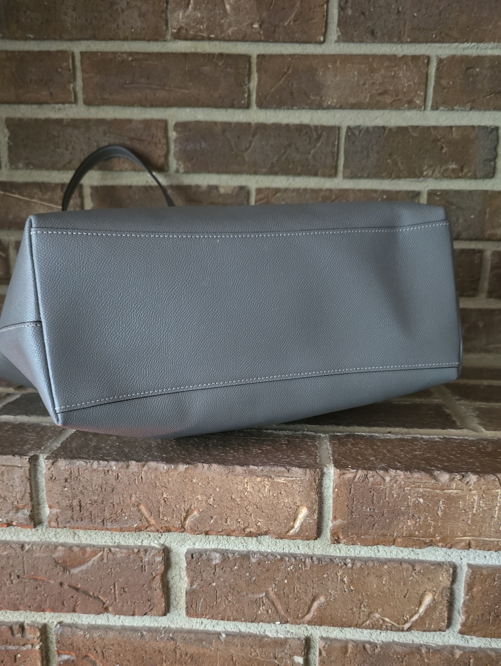 Coach Gallery Leather Tote Bag Handbag Leather Gray - Picture 4 of 7